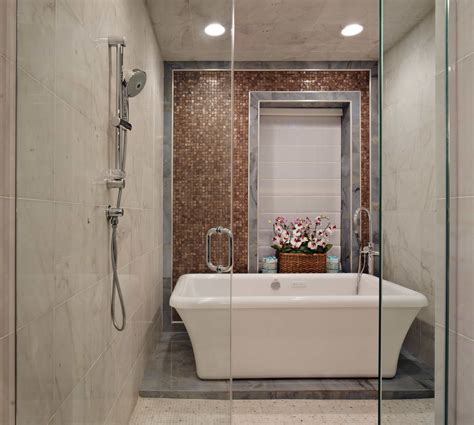 freestanding tub and shower combination.